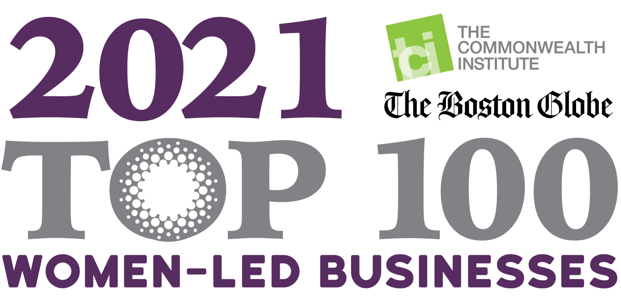 2021 Top 100 Women Led Businesses TCI and Globe Logo