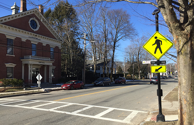 12279 Groton Complete Streets Crosswalk by Town Hall