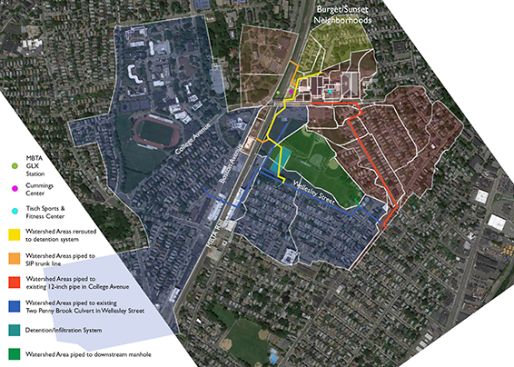 Tufts Stormwater Improvement Project map