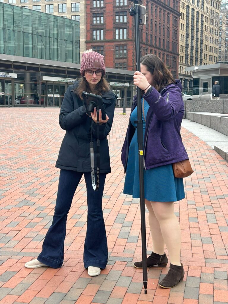 Sydnie And Kelsey use GPS Unit