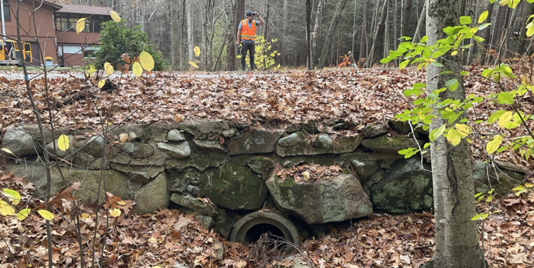 Nitsch engineers inspect a culvert in Carlisle