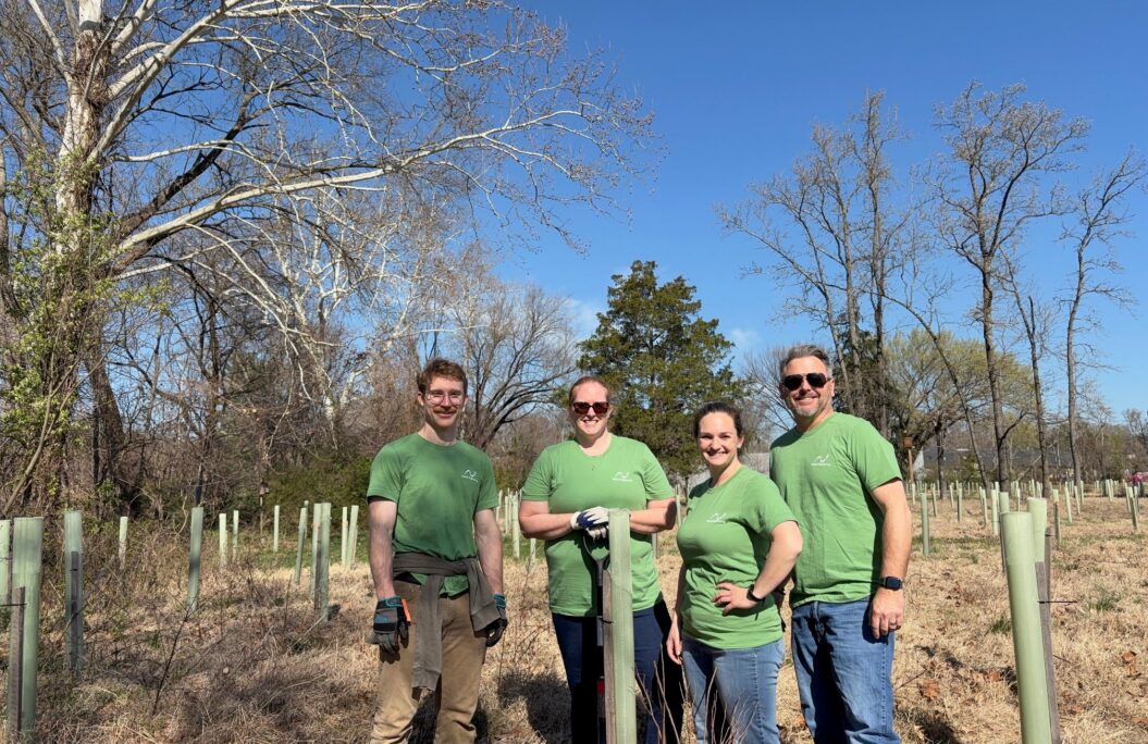 Four Nitsch volunteers plant trees