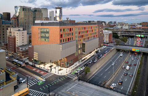Josiah Quincy Upper School Entrance Aerial